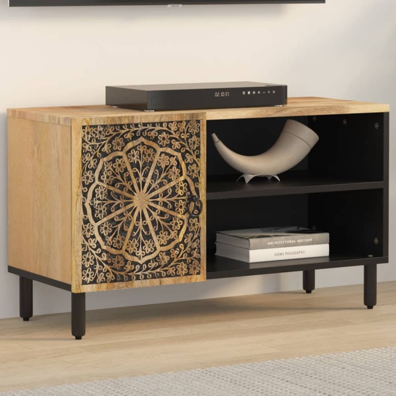 vidaXL TV-Schrank 80x31x46 cm Massivholz Mango vidaXL TV-Schrank 80x31x46 cm Massivholz Mango