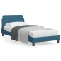 vidaXL Bettgestell mit Kopfteil Blau 80x200 cm Samt vidaXL Bettgestell mit Kopfteil Blau 80x200 cm Samt
