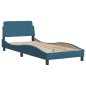 vidaXL Bettgestell mit Kopfteil Blau 80x200 cm Samt vidaXL Bettgestell mit Kopfteil Blau 80x200 cm Samt