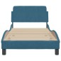 vidaXL Bettgestell mit Kopfteil Blau 80x200 cm Samt vidaXL Bettgestell mit Kopfteil Blau 80x200 cm Samt