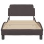vidaXL Bettgestell mit Kopfteil Dunkelbraun 90x190 cm Stoff vidaXL Bettgestell mit Kopfteil Dunkelbraun 90x190 cm Stoff