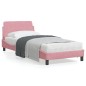 vidaXL Bettgestell mit Kopfteil Rosa 90x190 cm Samt vidaXL Bettgestell mit Kopfteil Rosa 90x190 cm Samt