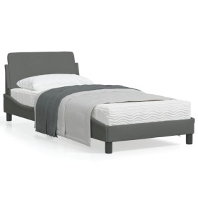vidaXL Bettgestell ohne Matratze Dunkelgrau 90x200 cm Stoff