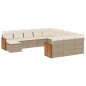 vidaXL 12-tlg. Garten-Sofagarnitur mit Kissen Beige Poly Rattan vidaXL 12-tlg. Garten-Sofagarnitur mit Kissen Beige Poly Rattan