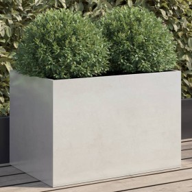 vidaXL Pflanzkübel Silbern 62x40x39 cm Edelstahl
