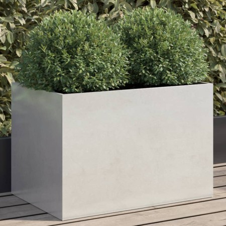 vidaXL Pflanzkübel Silbern 62x40x39 cm Edelstahl
