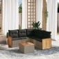 vidaXL 6-tlg. Garten-Sofagarnitur mit Kissen Grau Poly Rattan vidaXL 6-tlg. Garten-Sofagarnitur mit Kissen Grau Poly Rattan