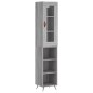 vidaXL Highboard Grau Sonoma 34,5x34x180 cm Holzwerkstoff vidaXL Highboard Grau Sonoma 34,5x34x180 cm Holzwerkstoff