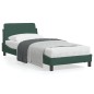 vidaXL Bettgestell ohne Matratze Dunkelgrün 90x190 cm Samt vidaXL Bettgestell ohne Matratze Dunkelgrün 90x190 cm Samt