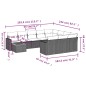 vidaXL 11-tlg. Garten-Sofagarnitur mit Kissen Grau Poly Rattan vidaXL 11-tlg. Garten-Sofagarnitur mit Kissen Grau Poly Rattan