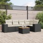 vidaXL 6-tlg. Garten-Sofagarnitur mit Kissen Schwarz Poly Rattan vidaXL 6-tlg. Garten-Sofagarnitur mit Kissen Schwarz Poly Rattan