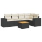vidaXL 6-tlg. Garten-Sofagarnitur mit Kissen Schwarz Poly Rattan vidaXL 6-tlg. Garten-Sofagarnitur mit Kissen Schwarz Poly Rattan