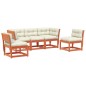 vidaXL 5-tlg. Garten-Sofagarnitur mit Kissen Wachsbraun Kiefernholz vidaXL 5-tlg. Garten-Sofagarnitur mit Kissen Wachsbraun Kiefernholz
