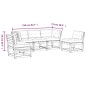 vidaXL 5-tlg. Garten-Sofagarnitur mit Kissen Wachsbraun Kiefernholz vidaXL 5-tlg. Garten-Sofagarnitur mit Kissen Wachsbraun Kiefernholz