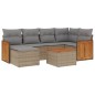 vidaXL 7-tlg. Garten-Sofagarnitur mit Kissen Beige Poly Rattan vidaXL 7-tlg. Garten-Sofagarnitur mit Kissen Beige Poly Rattan