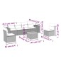 vidaXL 7-tlg. Garten-Sofagarnitur mit Kissen Grau Poly Rattan vidaXL 7-tlg. Garten-Sofagarnitur mit Kissen Grau Poly Rattan
