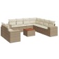 vidaXL 10-tlg. Garten-Sofagarnitur mit Kissen Beige Poly Rattan vidaXL 10-tlg. Garten-Sofagarnitur mit Kissen Beige Poly Rattan