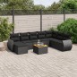 vidaXL 9-tlg. Garten-Sofagarnitur mit Kissen Schwarz Poly Rattan vidaXL 9-tlg. Garten-Sofagarnitur mit Kissen Schwarz Poly Rattan