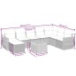 vidaXL 9-tlg. Garten-Sofagarnitur mit Kissen Schwarz Poly Rattan vidaXL 9-tlg. Garten-Sofagarnitur mit Kissen Schwarz Poly Rattan