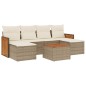 vidaXL 7-tlg. Garten-Sofagarnitur mit Kissen Beige Poly Rattan vidaXL 7-tlg. Garten-Sofagarnitur mit Kissen Beige Poly Rattan