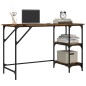 vidaXL Schreibtisch Räuchereiche 120x50x75 cm Metall Holzwerkstoff vidaXL Schreibtisch Räuchereiche 120x50x75 cm Metall Holzwerkstoff