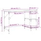 vidaXL Schreibtisch Räuchereiche 120x50x75 cm Metall Holzwerkstoff vidaXL Schreibtisch Räuchereiche 120x50x75 cm Metall Holzwerkstoff