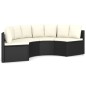 vidaXL 4-tlg. Garten-Sofagarnitur mit Auflagen Poly Rattan Schwarz vidaXL 4-tlg. Garten-Sofagarnitur mit Auflagen Poly Rattan Schwarz
