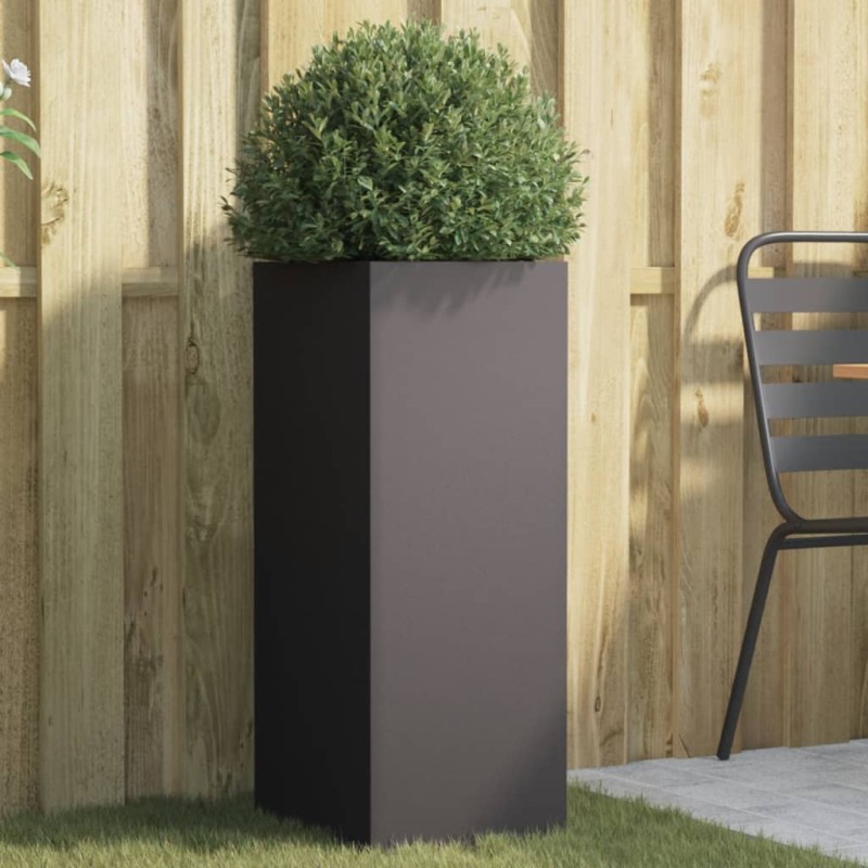 vidaXL Pflanzkübel Schwarz 32x27,5x75 cm Kaltgewalzter Stahl vidaXL Pflanzkübel Schwarz 32x27,5x75 cm Kaltgewalzter Stahl