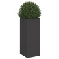 vidaXL Pflanzkübel Schwarz 32x27,5x75 cm Kaltgewalzter Stahl vidaXL Pflanzkübel Schwarz 32x27,5x75 cm Kaltgewalzter Stahl