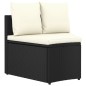 vidaXL 4-tlg. Garten-Sofagarnitur mit Auflagen Poly Rattan Schwarz vidaXL 4-tlg. Garten-Sofagarnitur mit Auflagen Poly Rattan Schwarz