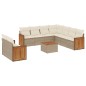 vidaXL 10-tlg. Garten-Sofagarnitur mit Kissen Beige Poly Rattan vidaXL 10-tlg. Garten-Sofagarnitur mit Kissen Beige Poly Rattan