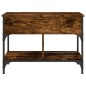 vidaXL Couchtisch Räuchereiche 70x50x50 cm Holzwerkstoff und Metall vidaXL Couchtisch Räuchereiche 70x50x50 cm Holzwerkstoff und Metall