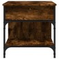 vidaXL Couchtisch Räuchereiche 70x50x50 cm Holzwerkstoff und Metall vidaXL Couchtisch Räuchereiche 70x50x50 cm Holzwerkstoff und Metall