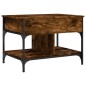vidaXL Couchtisch Räuchereiche 70x50x50 cm Holzwerkstoff und Metall vidaXL Couchtisch Räuchereiche 70x50x50 cm Holzwerkstoff und Metall