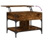 vidaXL Couchtisch Räuchereiche 70x50x50 cm Holzwerkstoff und Metall vidaXL Couchtisch Räuchereiche 70x50x50 cm Holzwerkstoff und Metall