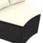 vidaXL 4-tlg. Garten-Sofagarnitur mit Auflagen Poly Rattan Schwarz vidaXL 4-tlg. Garten-Sofagarnitur mit Auflagen Poly Rattan Schwarz