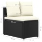 vidaXL 4-tlg. Garten-Sofagarnitur mit Auflagen Poly Rattan Schwarz vidaXL 4-tlg. Garten-Sofagarnitur mit Auflagen Poly Rattan Schwarz