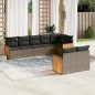 vidaXL 8-tlg. Garten-Sofagarnitur mit Kissen Grau Poly Rattan vidaXL 8-tlg. Garten-Sofagarnitur mit Kissen Grau Poly Rattan