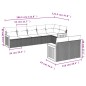 vidaXL 8-tlg. Garten-Sofagarnitur mit Kissen Grau Poly Rattan vidaXL 8-tlg. Garten-Sofagarnitur mit Kissen Grau Poly Rattan