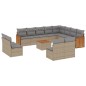 vidaXL 13-tlg. Garten-Sofagarnitur mit Kissen Beige Poly Rattan vidaXL 13-tlg. Garten-Sofagarnitur mit Kissen Beige Poly Rattan