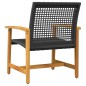 vidaXL Gartenstühle 2 Stk. Schwarz Poly Rattan und Akazienholz vidaXL Gartenstühle 2 Stk. Schwarz Poly Rattan und Akazienholz