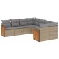 vidaXL 8-tlg. Garten-Sofagarnitur mit Kissen Beige Poly Rattan vidaXL 8-tlg. Garten-Sofagarnitur mit Kissen Beige Poly Rattan