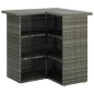 16-tlg. Gartenbar-Set mit Kissen Poly Rattan Grau 16-tlg. Gartenbar-Set mit Kissen Poly Rattan Grau