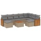 vidaXL 10-tlg. Garten-Sofagarnitur mit Kissen Beige Poly Rattan vidaXL 10-tlg. Garten-Sofagarnitur mit Kissen Beige Poly Rattan
