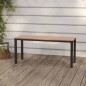 vidaXL Gartenbank 110 cm Stahl und WPC Braun und Schwarz vidaXL Gartenbank 110 cm Stahl und WPC Braun und Schwarz
