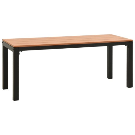 vidaXL Gartenbank 110 cm Stahl und WPC Braun und Schwarz