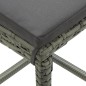 16-tlg. Gartenbar-Set mit Kissen Poly Rattan Grau 16-tlg. Gartenbar-Set mit Kissen Poly Rattan Grau