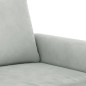 vidaXL 3-tlg. Sofagarnitur mit Kissen Hellgrau Samt vidaXL 3-tlg. Sofagarnitur mit Kissen Hellgrau Samt