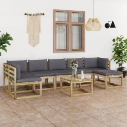 8-tlg. Garten-Lounge-Set mit Kissen Imprägniertes Kiefernholz