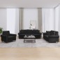 vidaXL 3-tlg. Sofagarnitur mit Kissen Schwarz Samt vidaXL 3-tlg. Sofagarnitur mit Kissen Schwarz Samt